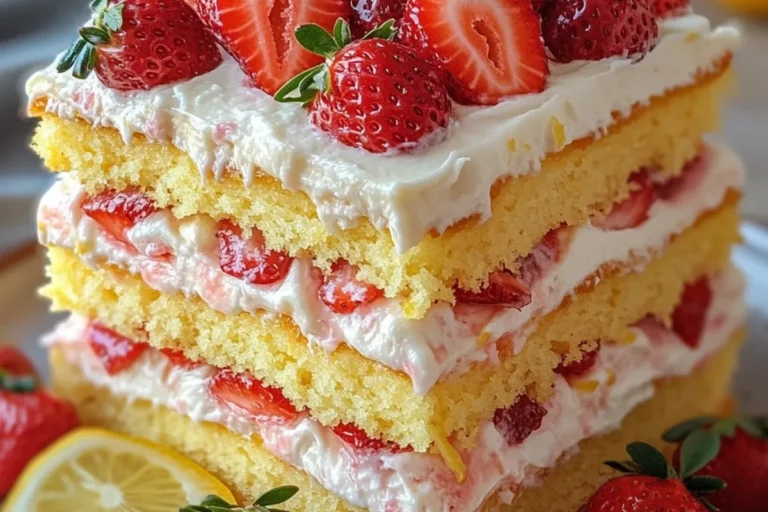 Strawberry Lemonade Buttermilk Cake