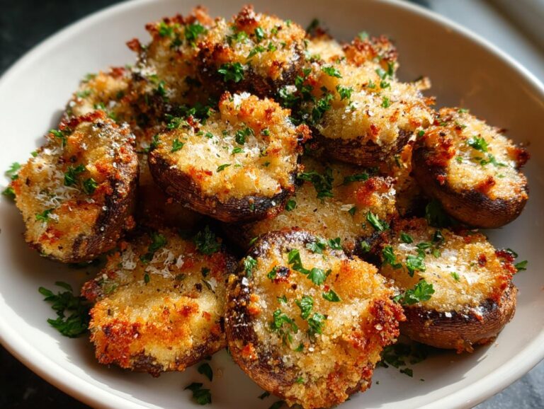 Air Fryer Parmesan Mushrooms
