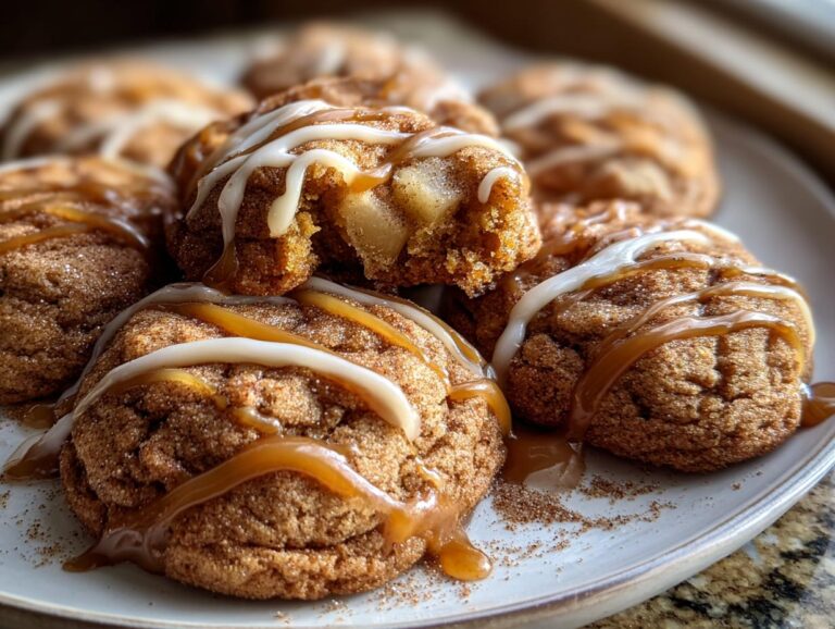 Apple Cinnamon Caramel Cookies