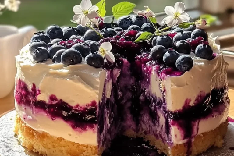 BLUEBERRY LEMON CHEESECAKE