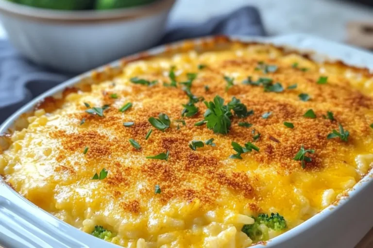 BROCCOLI RICE CASSEROLE