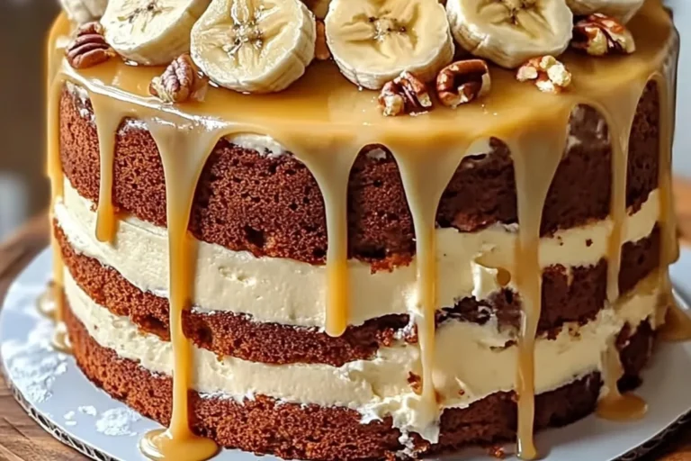 Banana Caramel Layer Cake