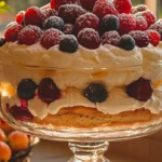 Berry Vanilla Trifle Cups layer fluffy cream for a dreamy dessert! 3 Berry Vanilla Trifle Cups layer fluffy cream