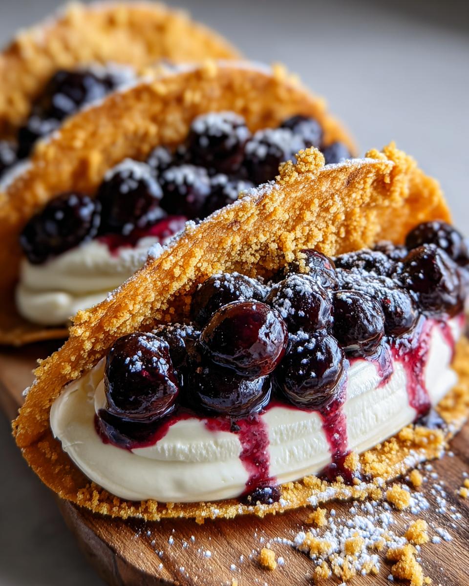 Blueberry Cheesecake Tacos - detail 2