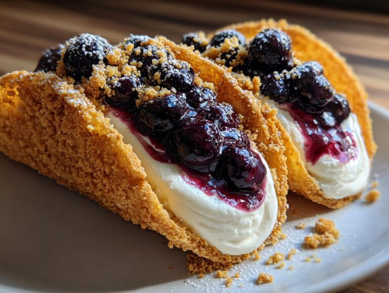 Blueberry Cheesecake Tacos