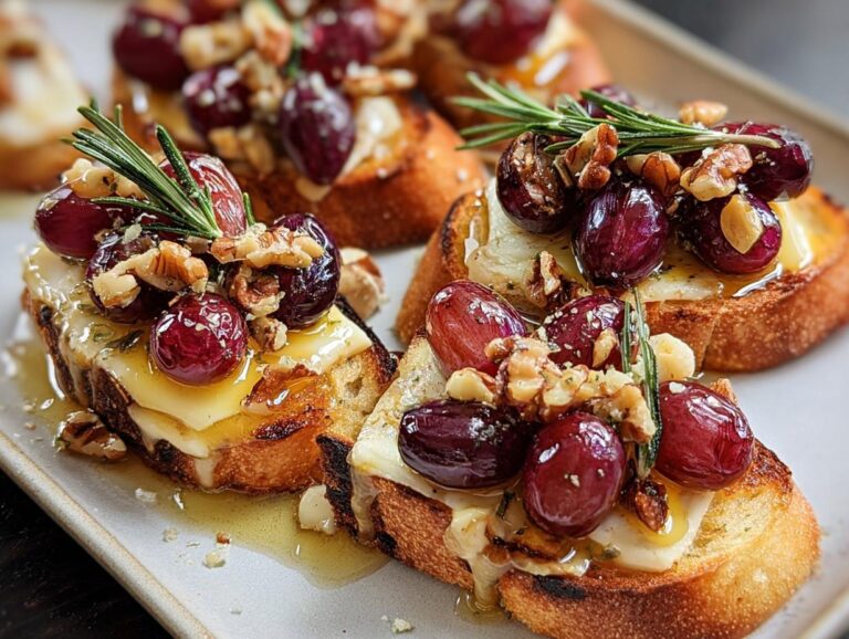 Brie Grape Crostini