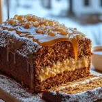 CARAMEL-FILLED SPICED GINGERBREAD LOAF