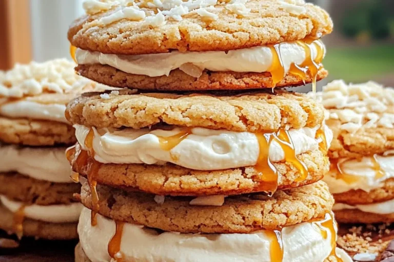 CHEESECAKE CARAMEL COOKIE SANDWICHES