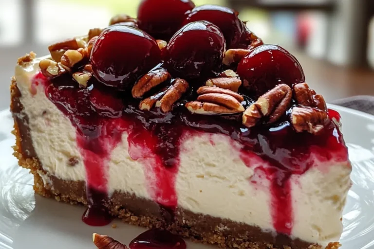 CHERRY PECAN CHEESECAKE