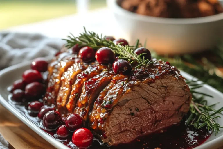 CRANBERRY GLAZED ROASTED TURKEY BREAST