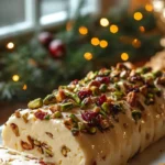 CREAM CHEESE PISTACHIO CRANBERRY HOLIDAY LOG