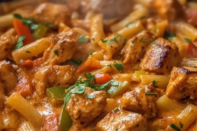 CREAMY CHICKEN PASTA SKILLET
