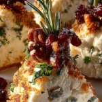 CREAMY HONEY CRANBERRY WALNUT CHRISTMAS TREE APPETIZERS