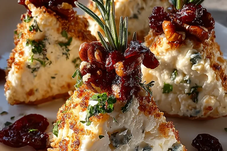 CREAMY HONEY CRANBERRY WALNUT CHRISTMAS TREE APPETIZERS