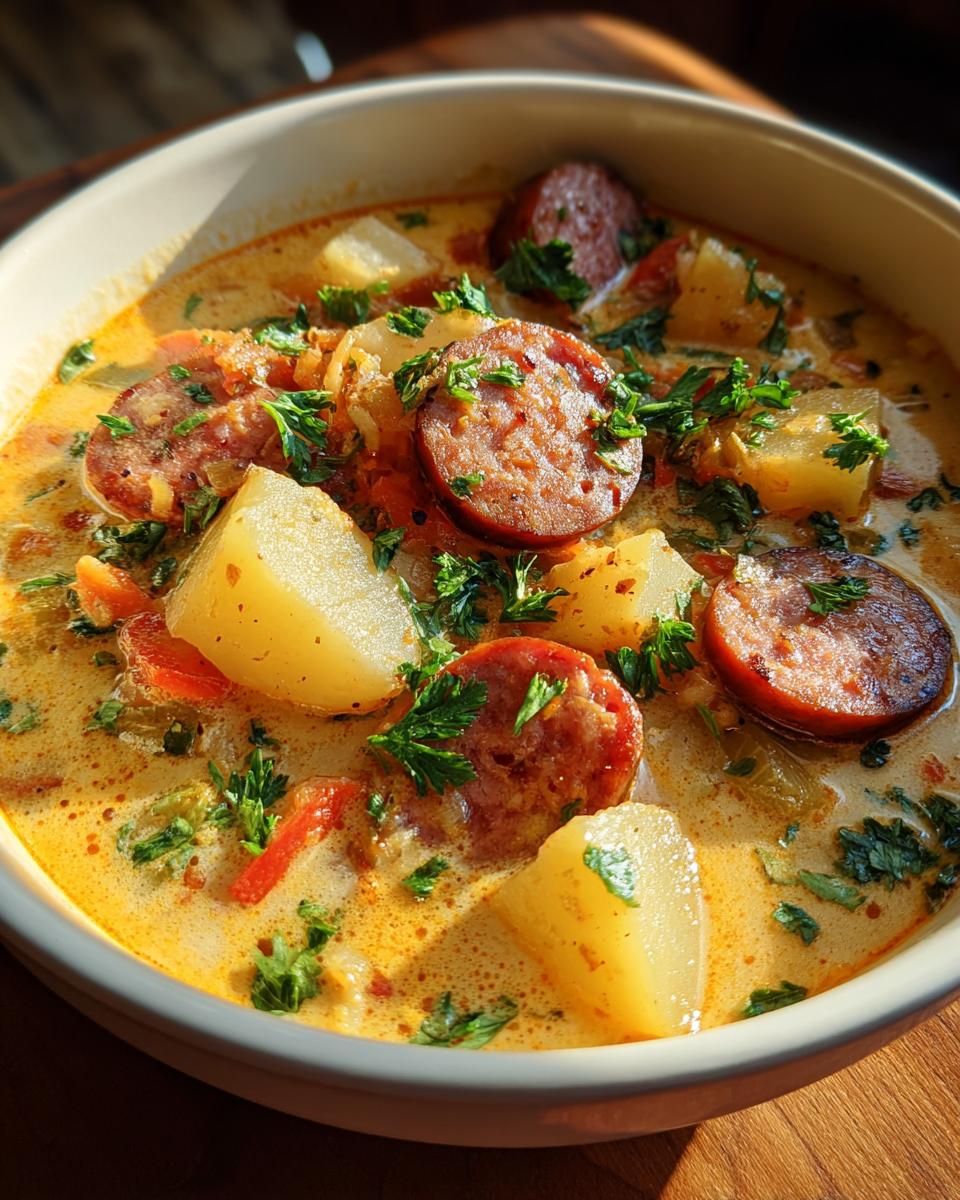 Creamy Cajun Sausage Potato Soup in 1 Pot - Southern Comfort 5 Cajun Sausage Potato Soup - detail 1