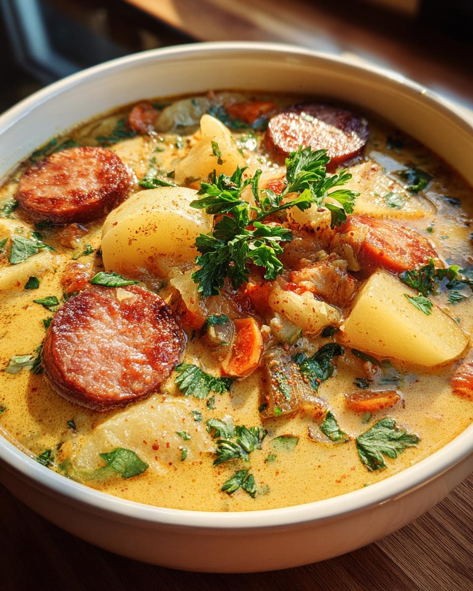 Creamy Cajun Sausage Potato Soup in 1 Pot - Southern Comfort 6 Cajun Sausage Potato Soup - detail 2