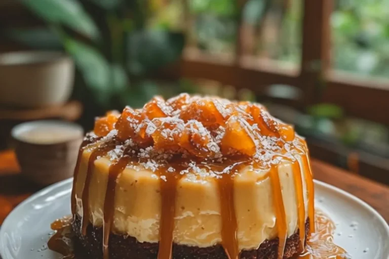 Caramel Apple Cheesecake layers