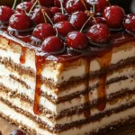 Caramel Cherry Layer Cake