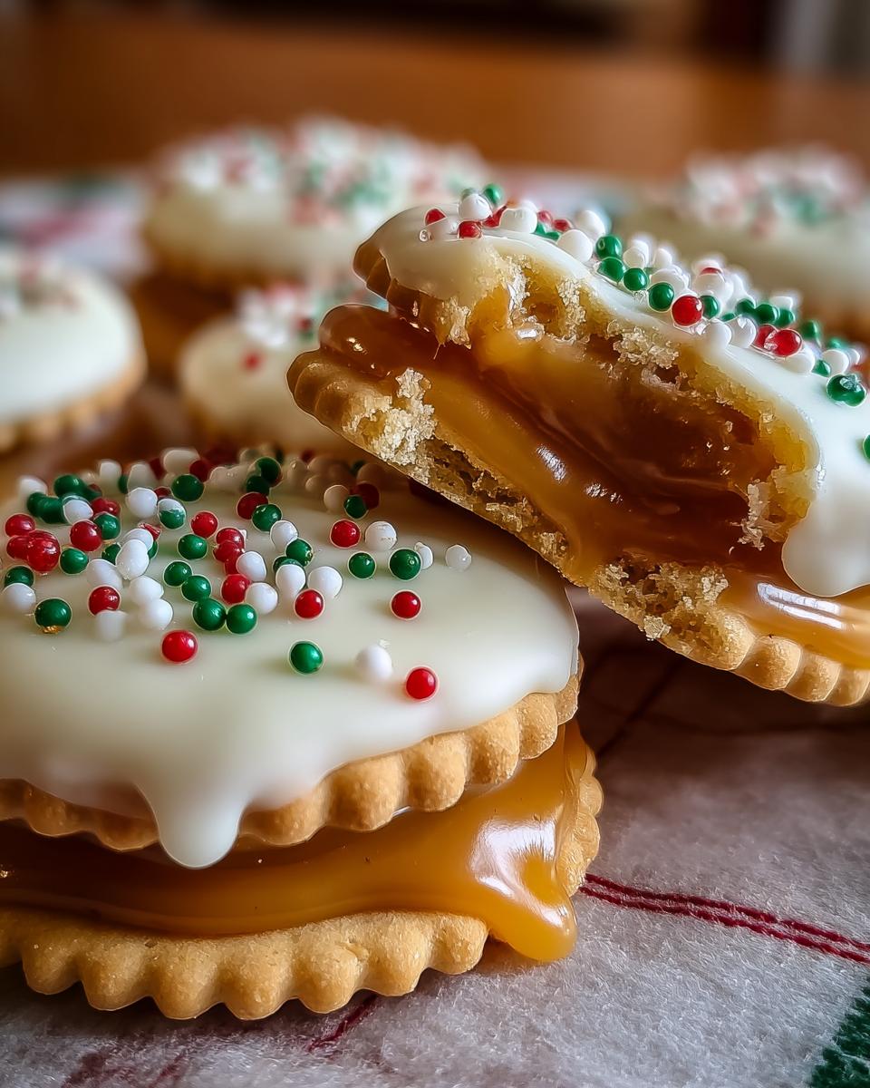 Caramel Ritz Christmas Cookies - detail 1