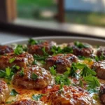 Cauliflower Garlic Mash with Eggplant Balls