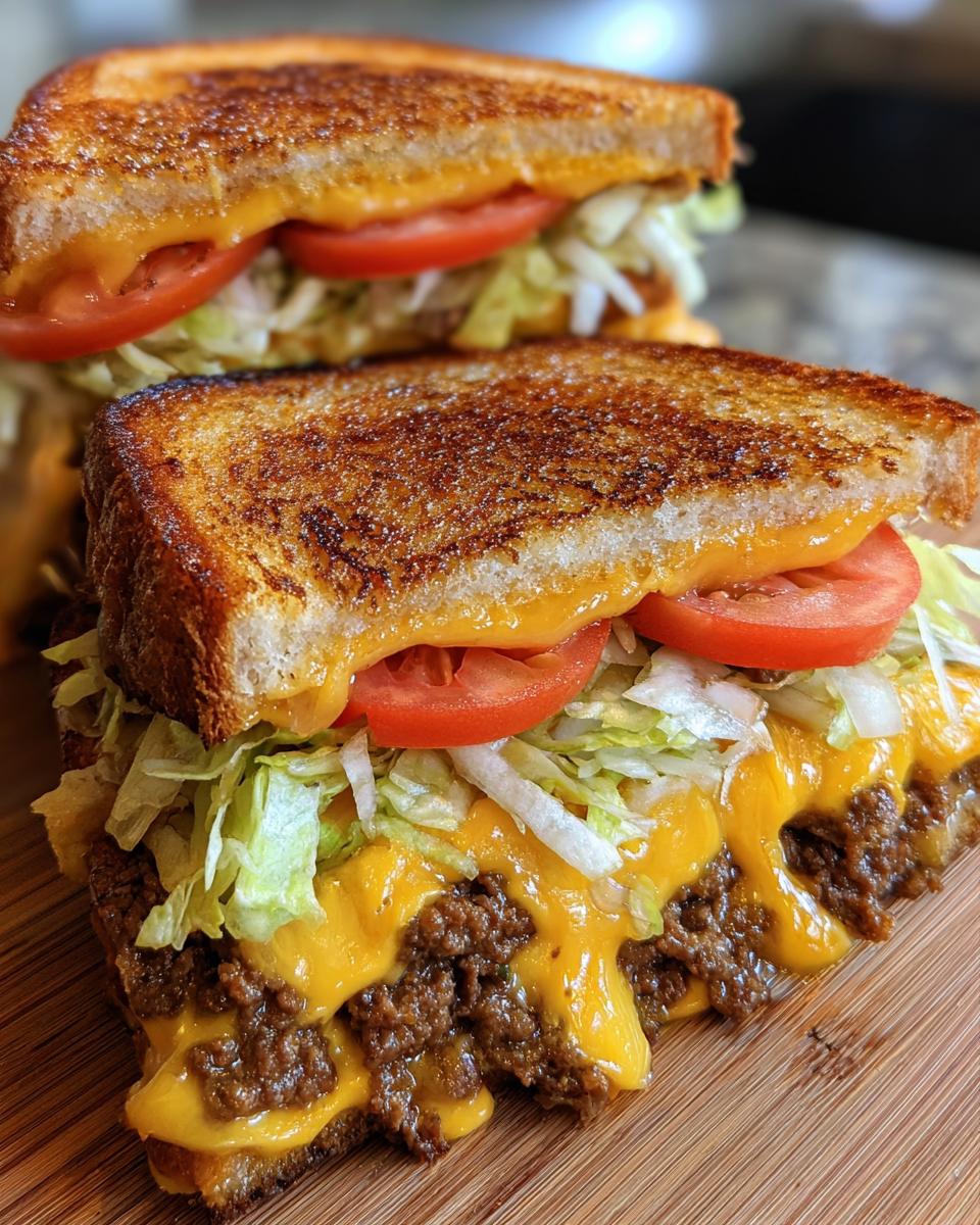 Easy 20-Minute Cheeseburger Grilled Cheese Recipe 7 Cheeseburger Grilled Cheese - detail 2