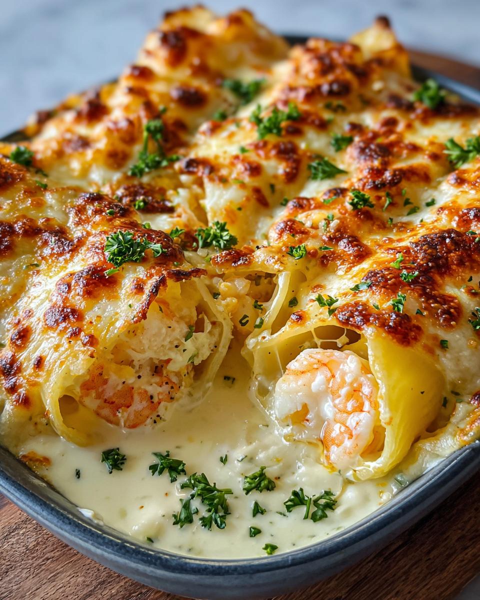 Irresistible Cheesy Shrimp Pasta Bake Feeds 4 Fast 5 Cheesy Shrimp Pasta Bake - detail 1