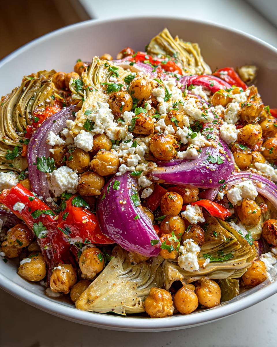30-Minute Chickpea Artichoke Salad – A Crunchy Flavor Bomb 6 Chickpea Artichoke Salad - detail 1