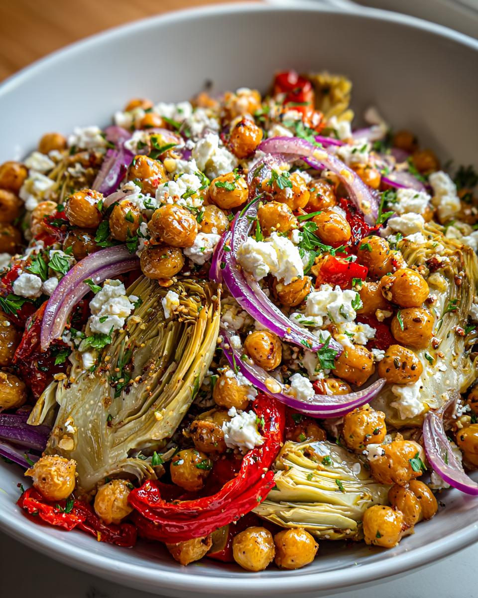 30-Minute Chickpea Artichoke Salad – A Crunchy Flavor Bomb 8 Chickpea Artichoke Salad - detail 3