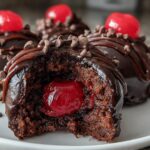 Chocolate Cherry Brownie Bombs