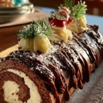 Chocolate Yule Log Cake