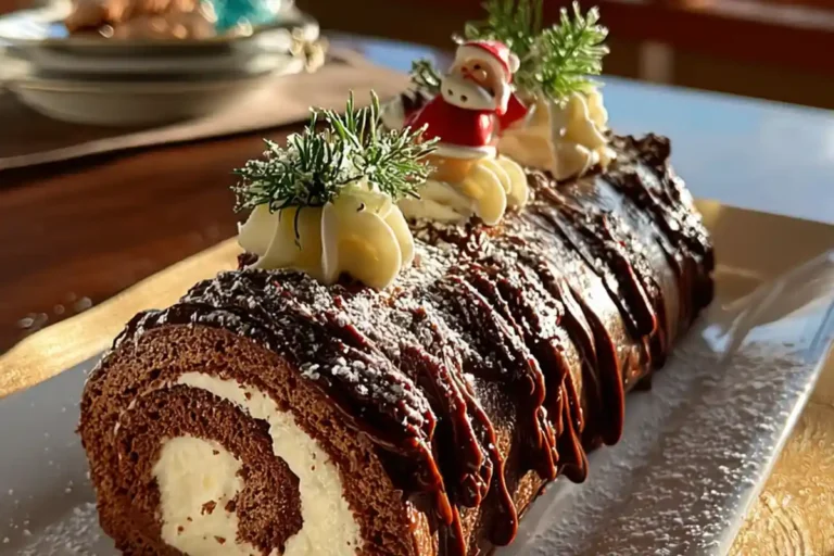 Chocolate Yule Log Cake