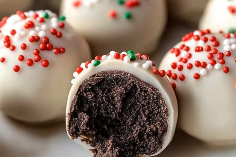 Christmas Oreo Truffles blend rich chocolate cookies