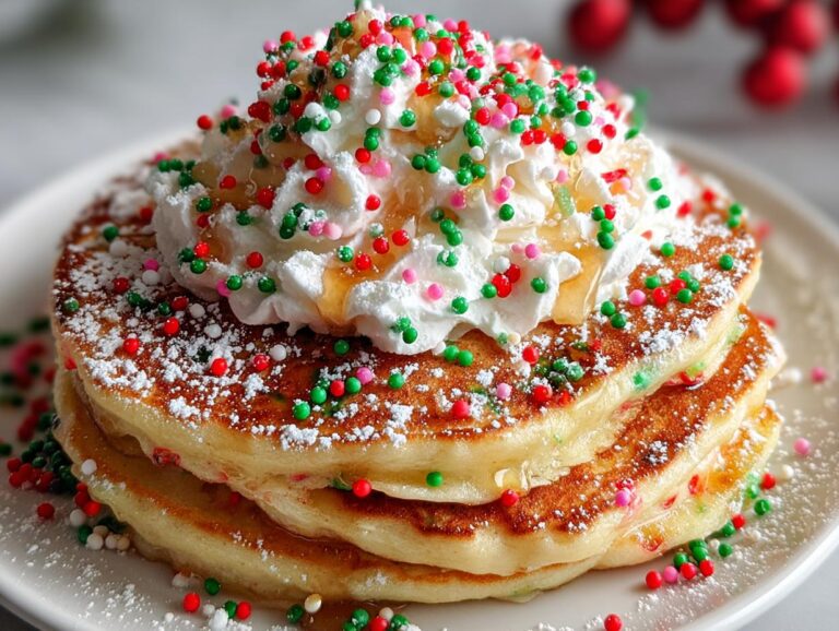 Christmas Sprinkle Pancakes