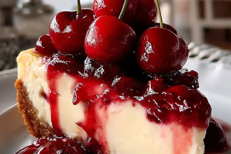 Classic Cherry Cheesecake Slice: Indulge in Decadence! 2 Classic Cherry Cheesecake Slice