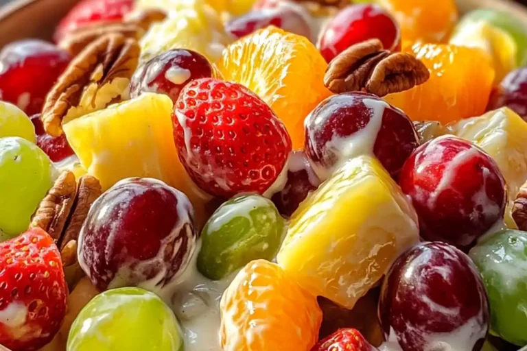 Creamy Fruit Salad with Pecans: A Refreshing Delight! 2 Creamy Fruit Salad with Pecans
