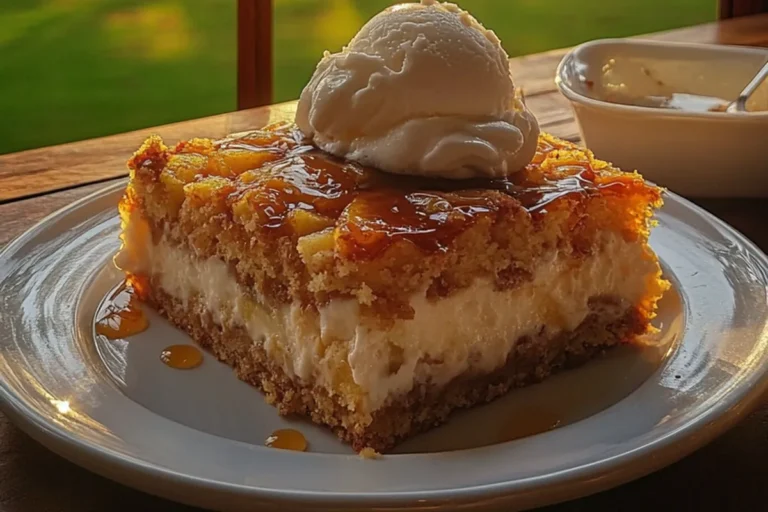 FROZEN CARAMEL PINEAPPLE ICEBOX CHEESECAKE DELIGHT