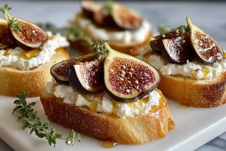 Fig Honey Ricotta Crostini