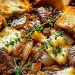 GOLDEN ONION BEEF & TOASTED CHEESE STEW BOWL