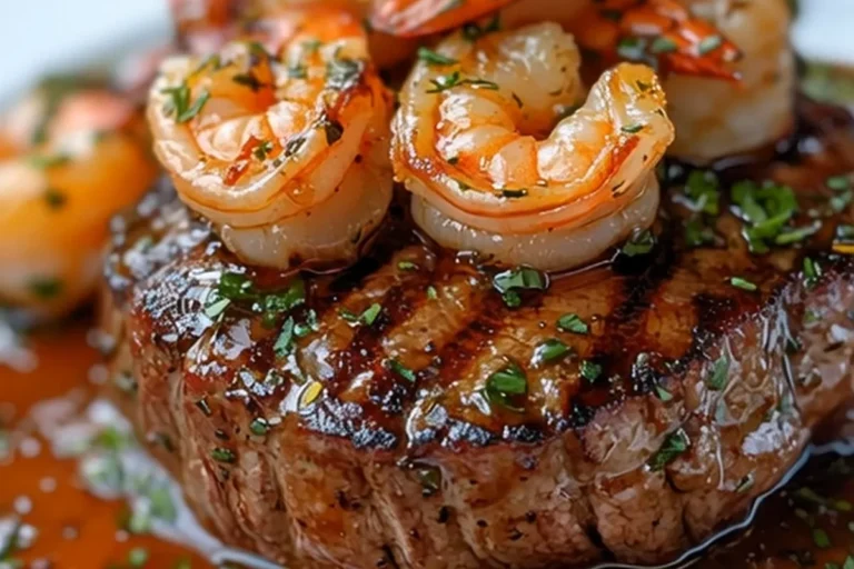Garlic Butter Filet Mignon with Shrimp