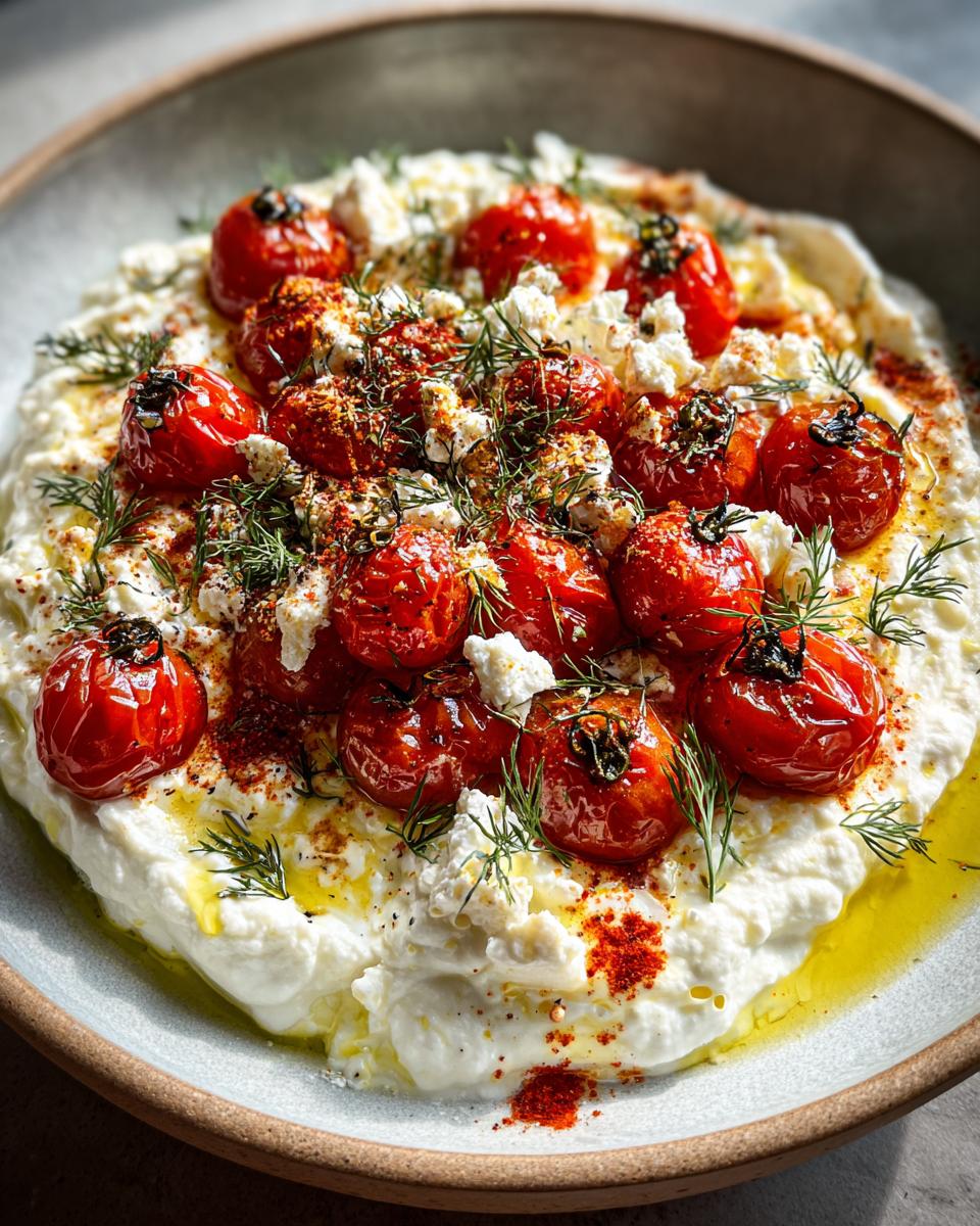 Irresistible 15-Minute Garlic Feta Yogurt Bowl with Blistered Tomatoes 5 Garlic Feta Yogurt Bowl - detail 1