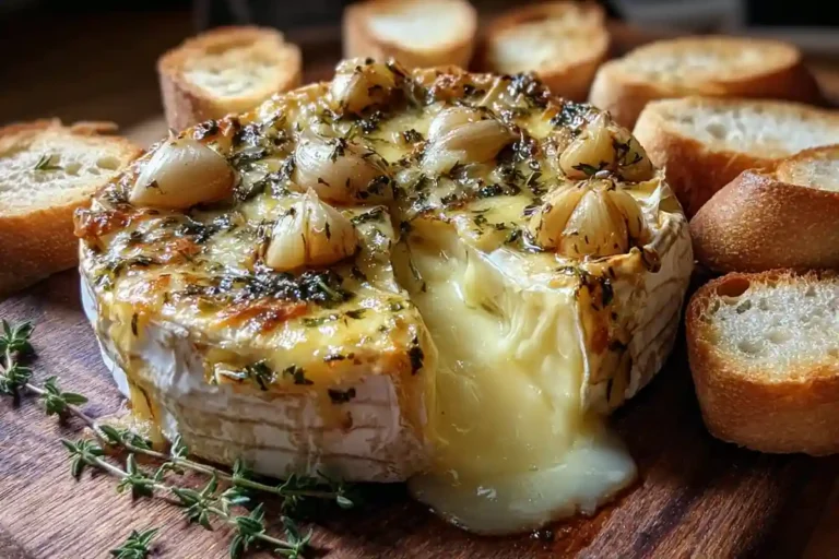 Garlic Herb Baked Brie