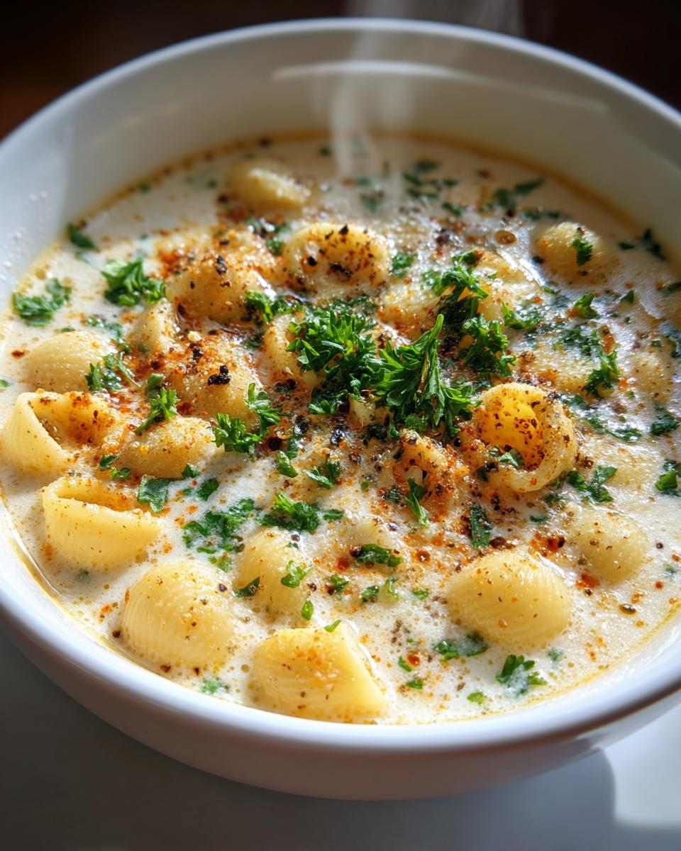 6-Ingredient Garlic Parmesan Soup - Creamy & Divine Comfort 5 Garlic Parmesan Soup - detail 1