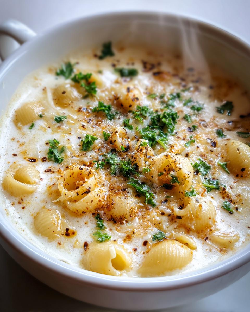6-Ingredient Garlic Parmesan Soup - Creamy & Divine Comfort 6 Garlic Parmesan Soup - detail 2