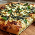 Greek Spinach Garlic Pizza