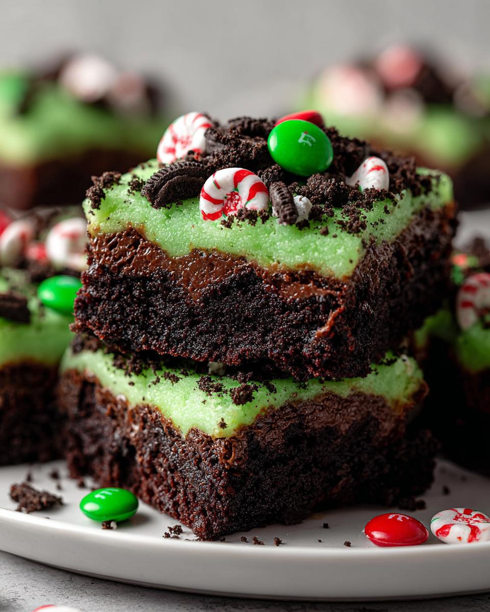 Grinch Christmas Brownies - detail 1