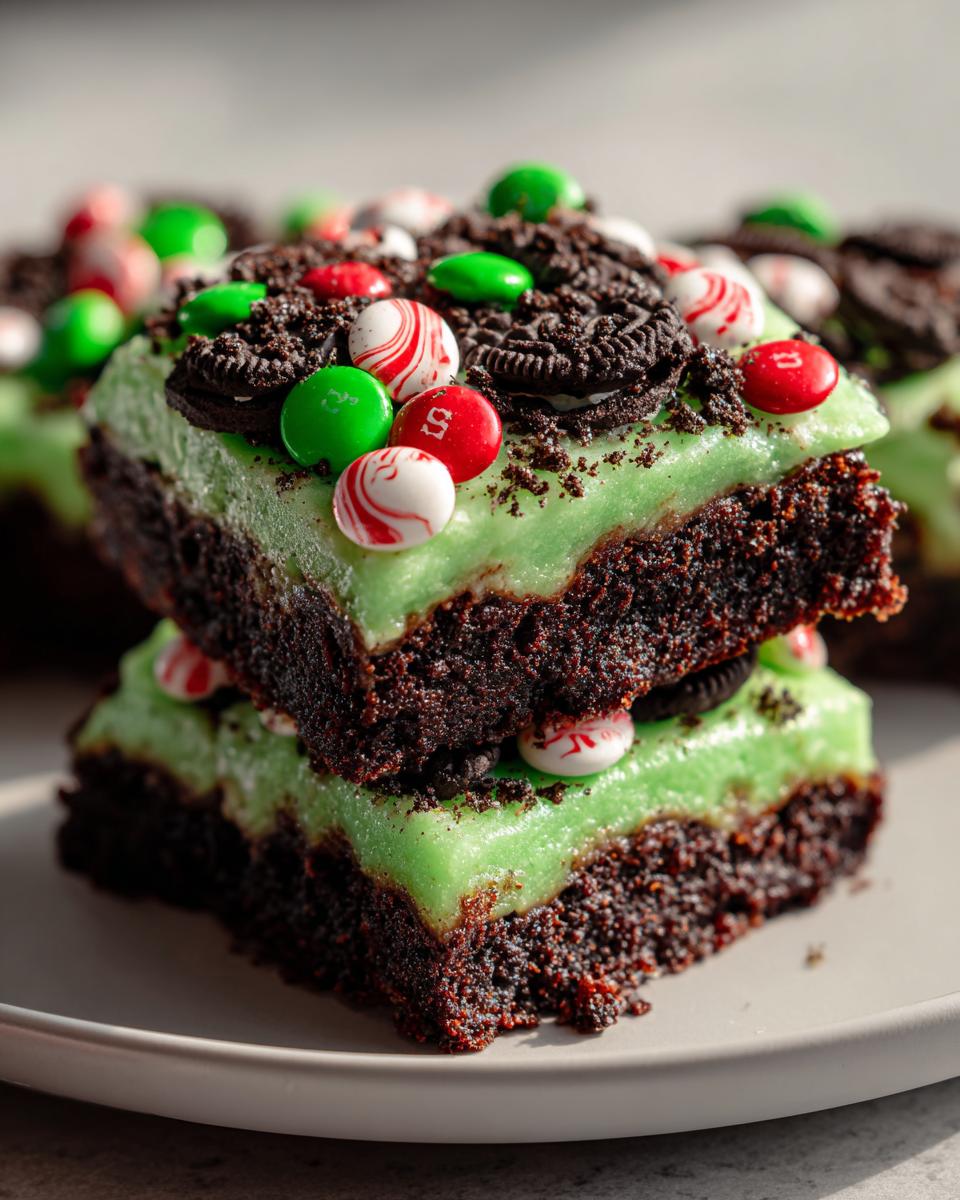 Grinch Christmas Brownies - detail 2