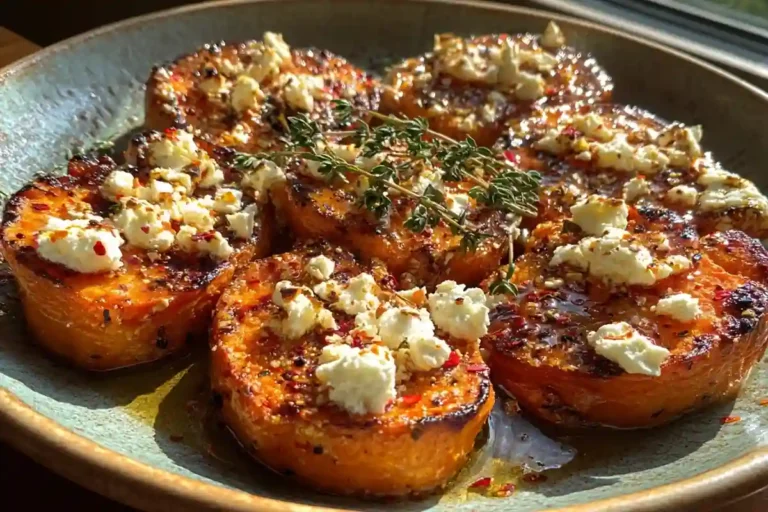 Honey Feta Sweet Potatoes