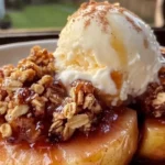 Ice Cream with Baked Pear