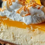 Lemon Coconut Cheesecake Slice blends velvety
