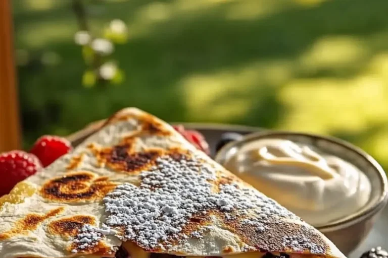 Lemon Cream Crepes with Fresh Berries